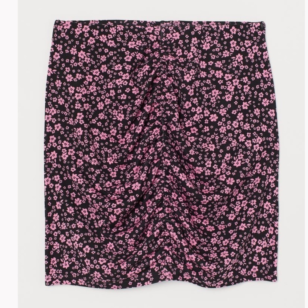 H&M Divided Floral Drape Mini Skirt Small